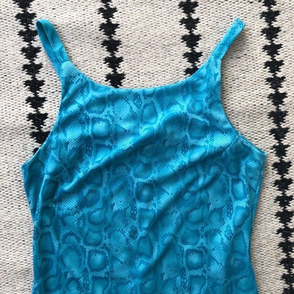 Vintage Luna Blue Snake Print Dress XS/S